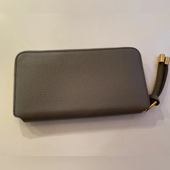 Chloe Marcie Full Zip Around Continental Wallet Gray - Picture 5 of 15